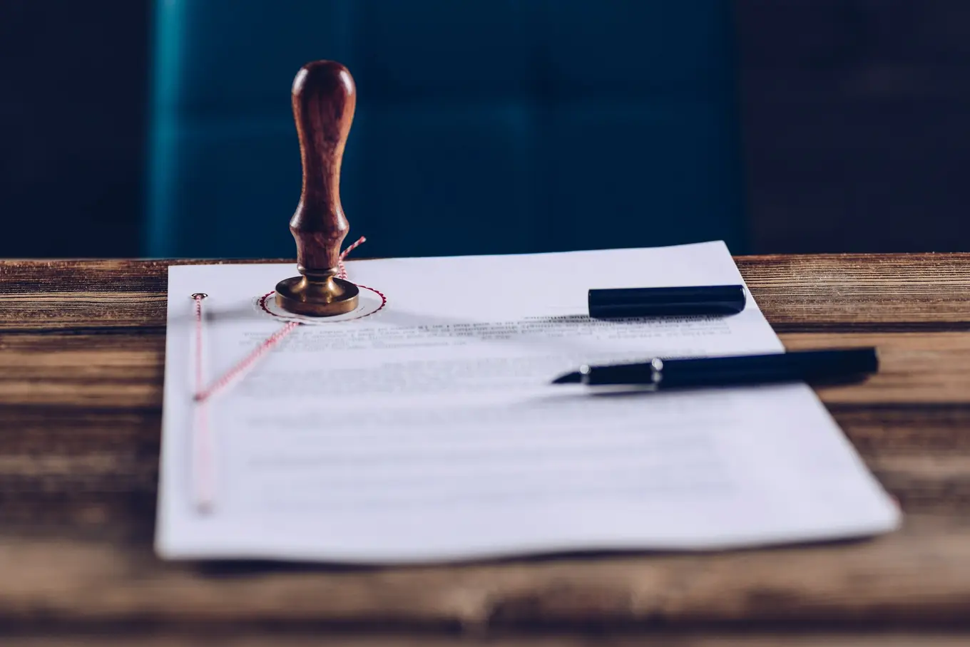 stempel notariusza na dokumencie